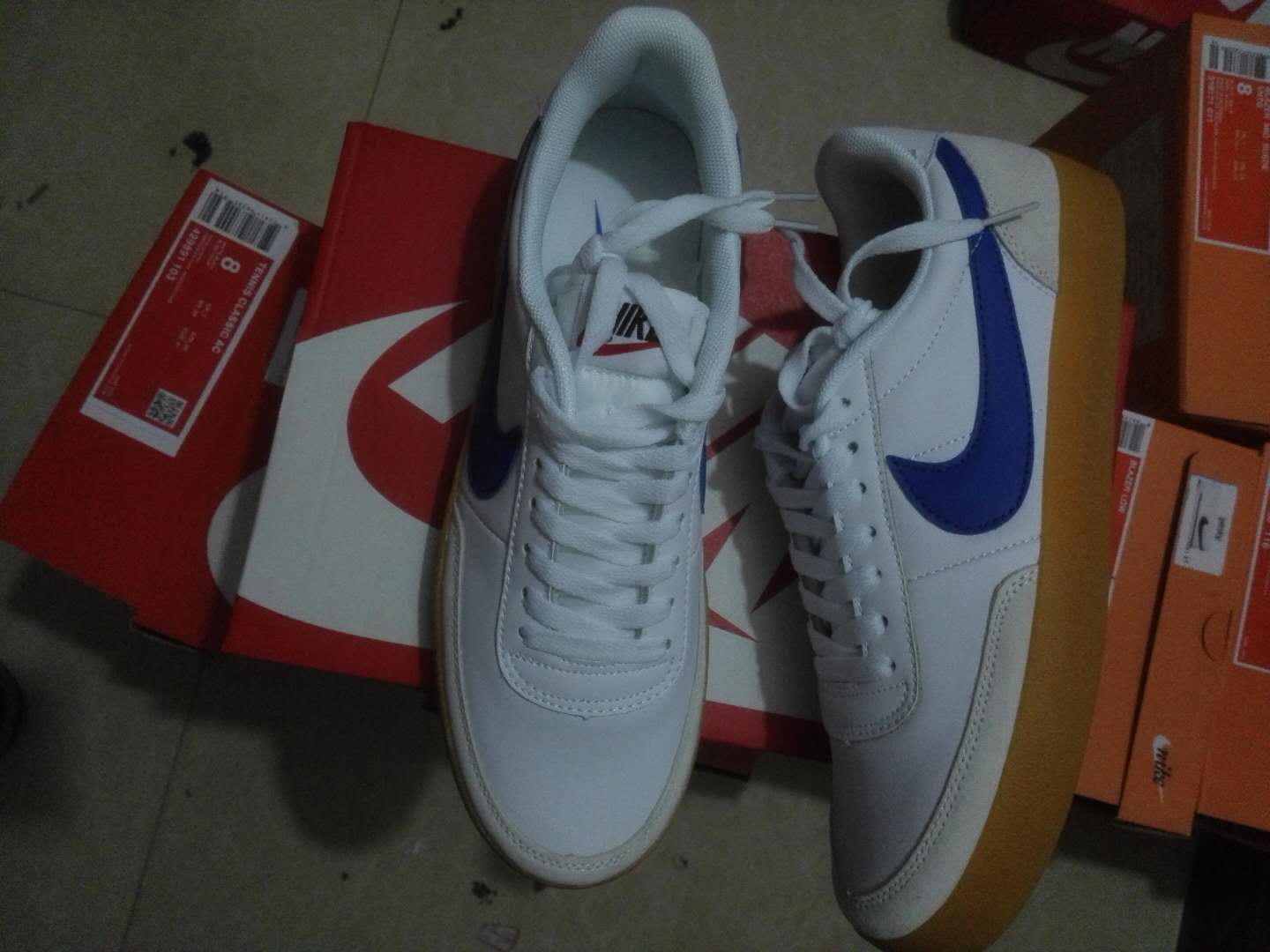 Women Nike Killshot 2 Leather White Blue Shoes - Click Image to Close